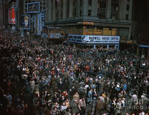 New York City on V-E Day, 1945